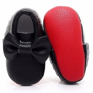 Baby Moccasin Soft Red Bottoms